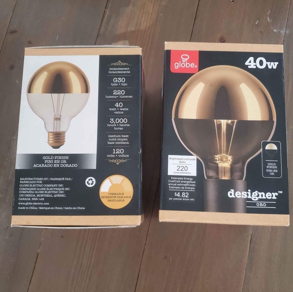 Designer Gold 40 Watt E26 Dimmable Incandescent Bulb